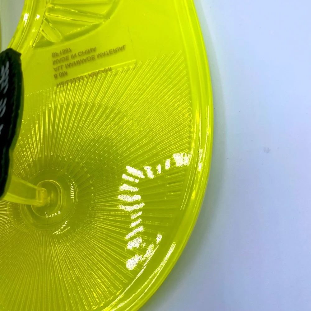 Betsey Johnson Clear Yellow Keilani Butterfly Sequins Jelly Sandals NWOT 8,9,10 - Picture 11 of 13